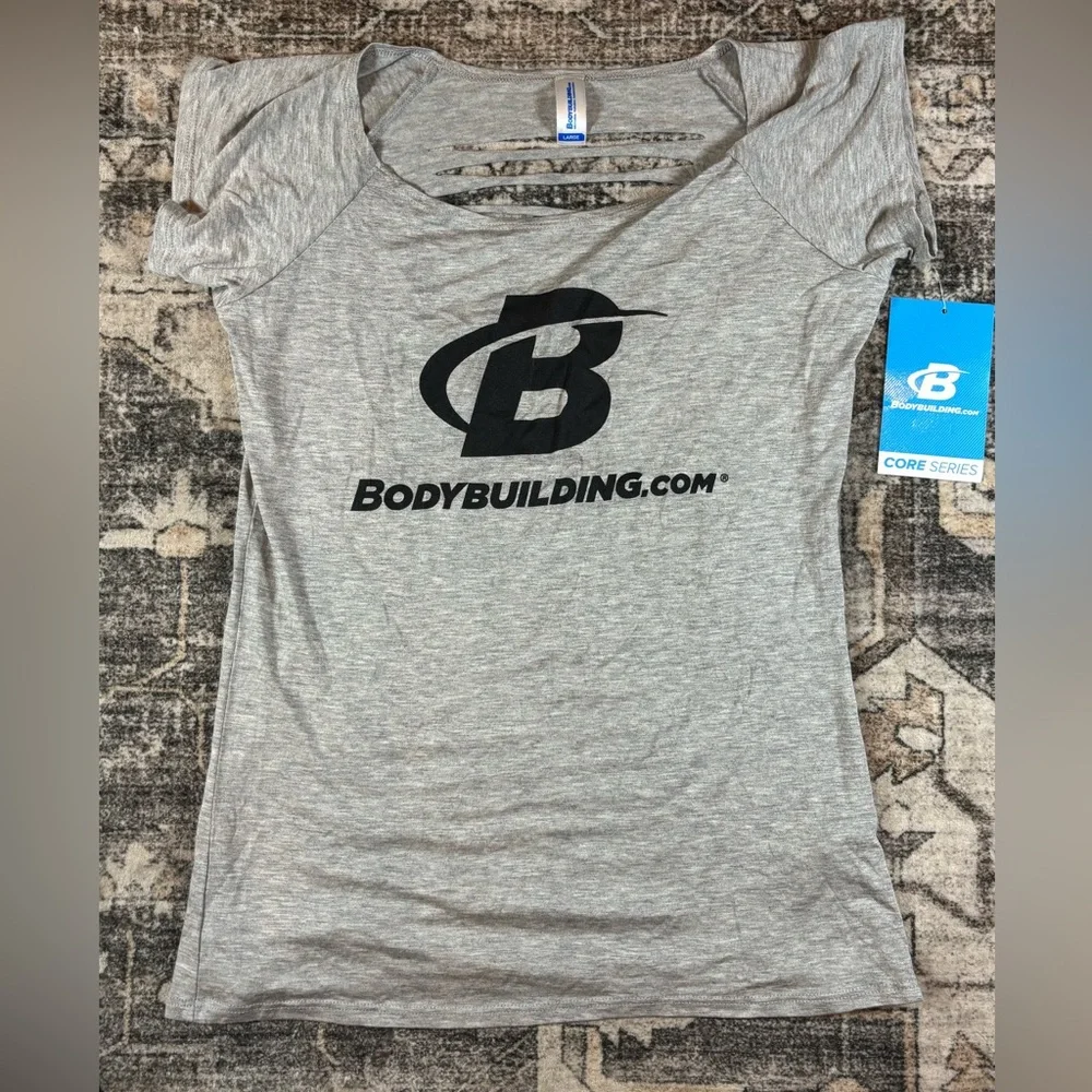 Bodybuilding.com Gym Top T-Shirt Cut Outs and 2 Tank Tops Bundle Women’s Size LG - Picture 2 of 7